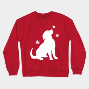Golden Retriever Puppy with Snowflakes at the Holidays Crewneck Sweatshirt